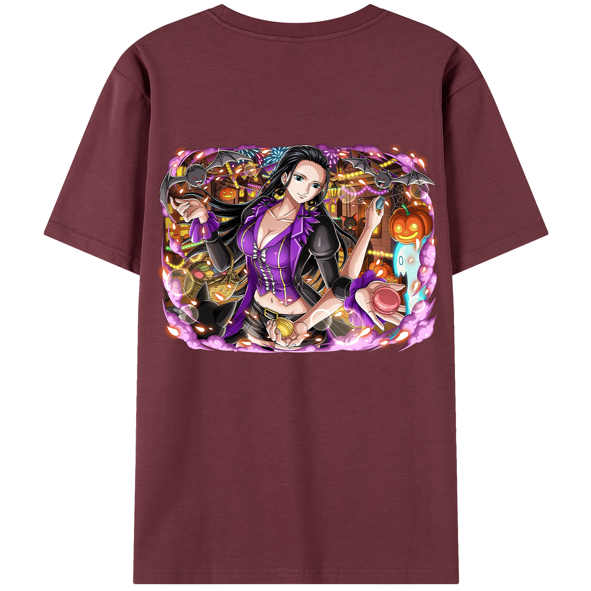 ワンピース ニコ・ロビン ONE PIECE Nico Robin 綿100％半袖Tシャツ（背面プリント）